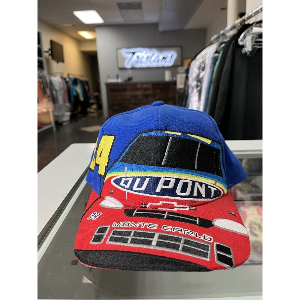 Jeff Gordon NASCAR Racing Du Pont Monte Carlo Blue Red Embroidered Cap